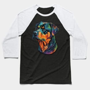 Rottweiler Dog Art Baseball T-Shirt